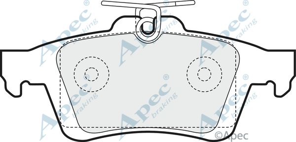 APEC BRAKING Комплект тормозных колодок, дисковый тормоз PAD1444